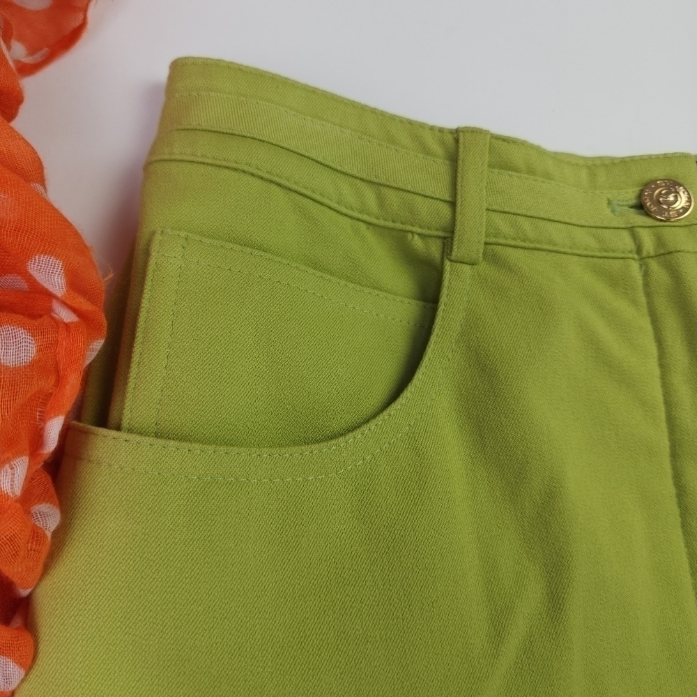New St. John Green Classic 5 Pocket Marie Sport Slight Flare Women's Pan… - Picture 9 of 16